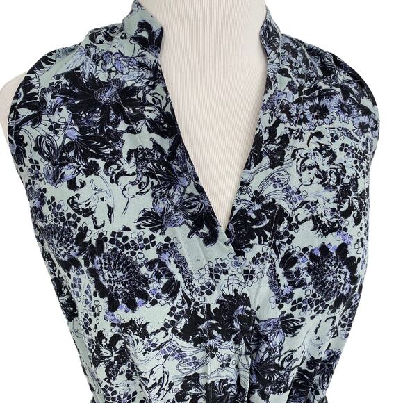 Rebecca Taylor Floral Cinch Waist Silk Dress Size 0 - Picture 2 of 10